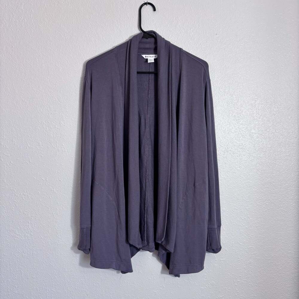 Athleta Pranayama Restore Wrap Cardigan in Dusk Violet, Buttery Soft